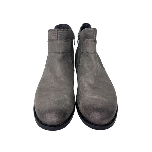 Abeo Yana BIO System Ankle Boots Womens 10N Gray Upper Leather Side Zip‎ AY0256 - Picture 4 of 10